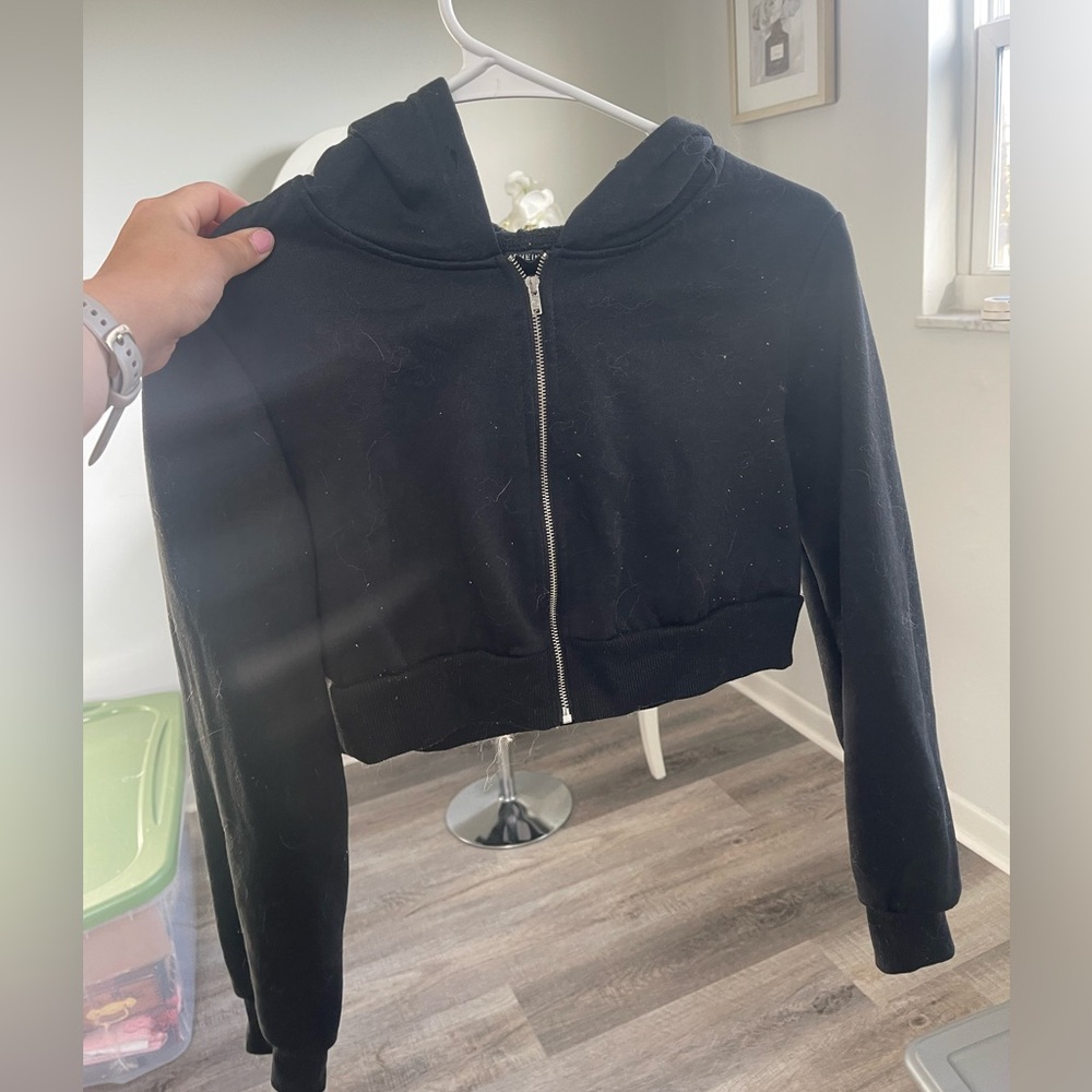 Black Zip-Up Hoodie